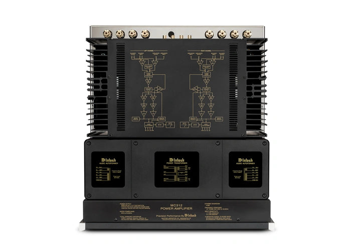 McIntosh MC312 2-Channel Power Amplifier Ideal for 2-Channel Audio Systems & Home Theater Systems