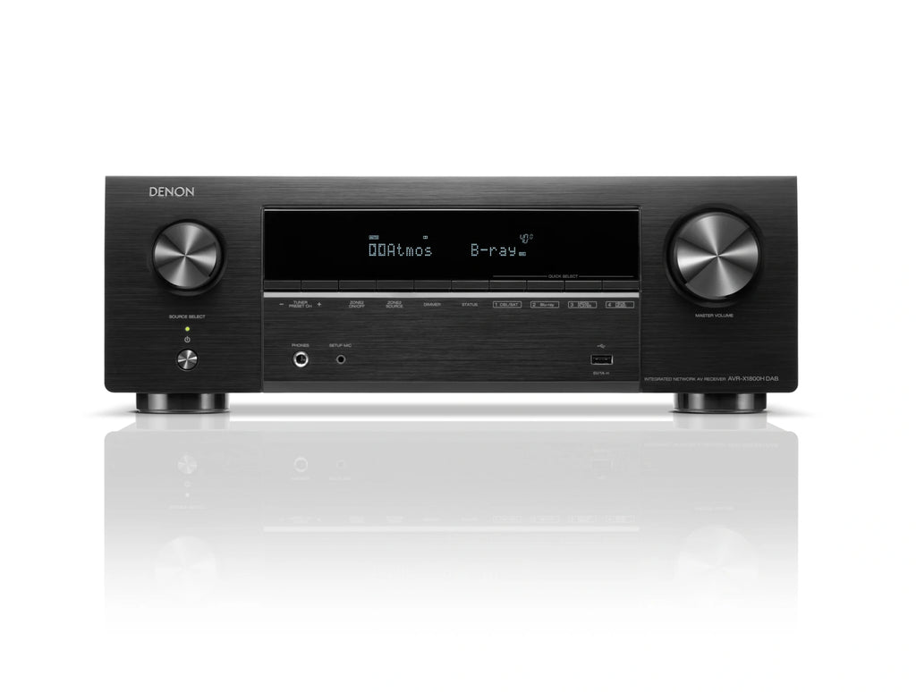 Denon AVR-X1800H DAB 7.2 Ch. 80W 8K AV Receiver Powered by HEOS™ and DAB+