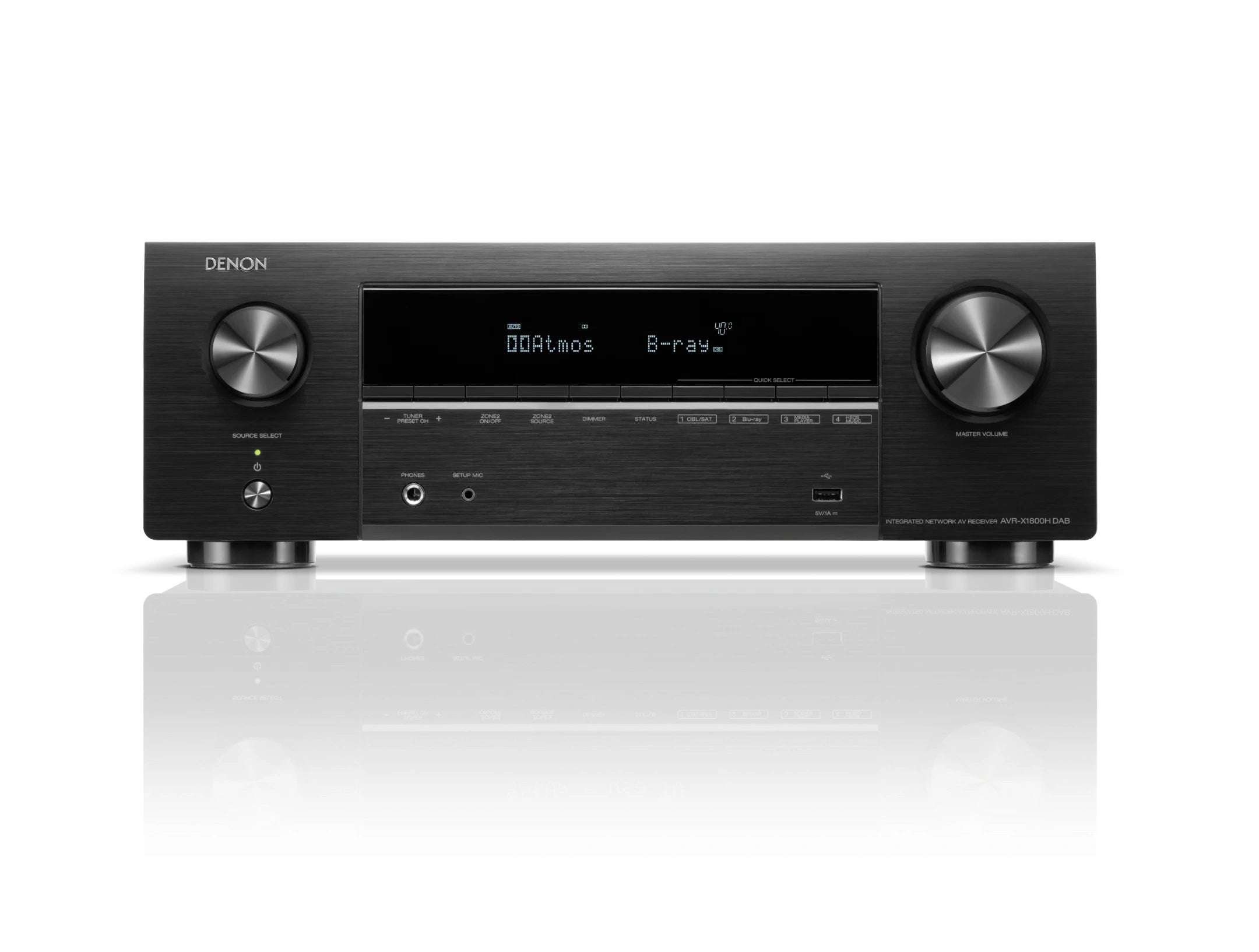 AVR-X1800H DAB 7.2 Ch. 80W 8K AV Receiver Powered by HEOS™ and DAB+