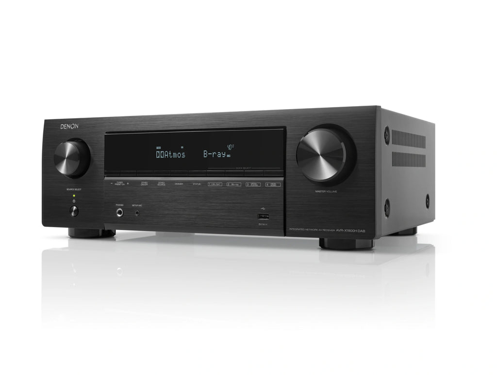 Denon AVR-X1800H DAB 7.2 Ch. 80W 8K AV Receiver Powered by HEOS™ and DAB+