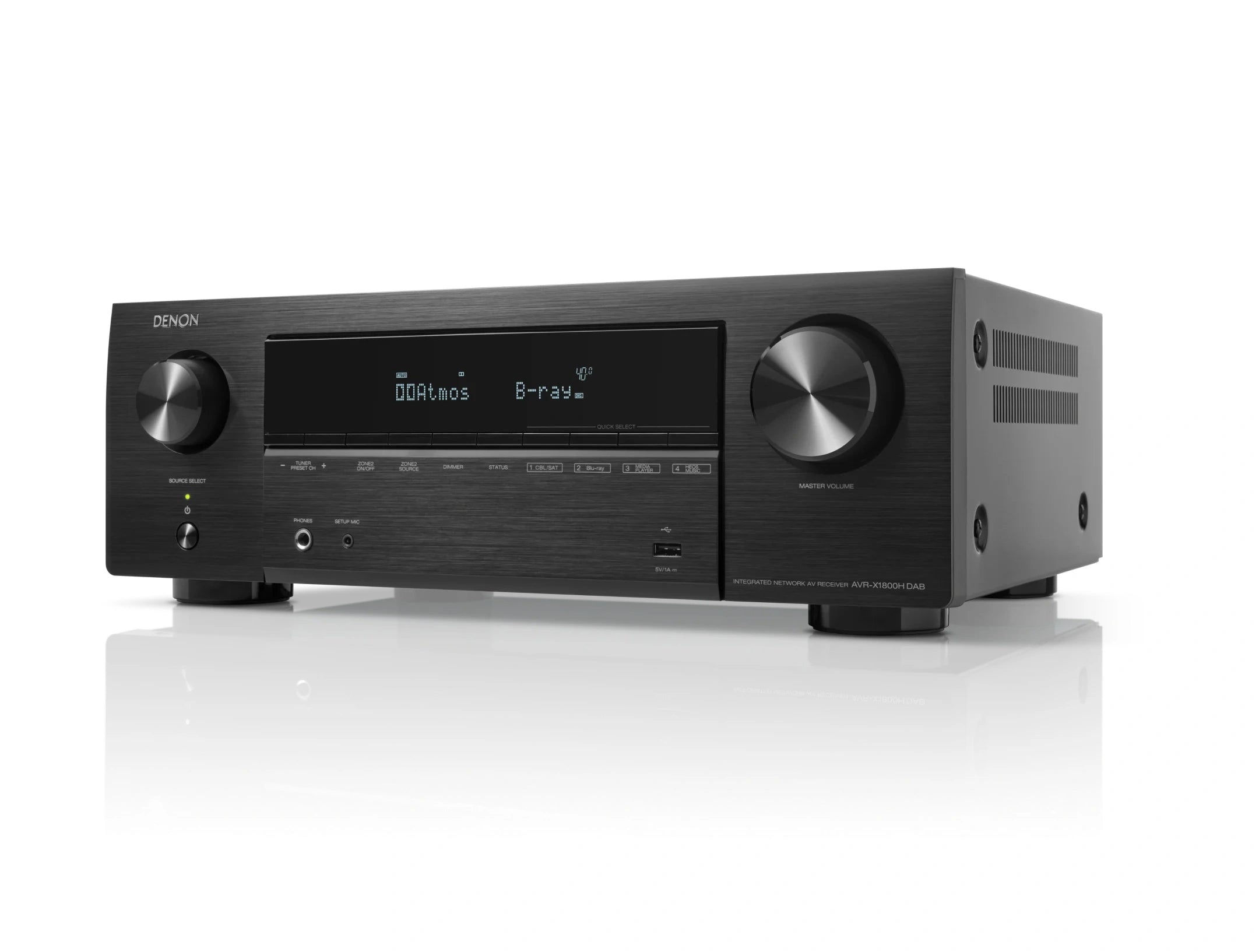 AVR-X1800H DAB 7.2 Ch. 80W 8K AV Receiver Powered by HEOS™ and DAB+
