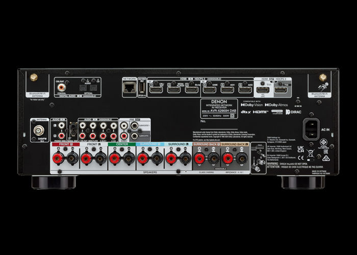 AVR-X2900H DAB 7.2 Ch. 95W 4K/8K Dolby Atmos AV Receiver Powered by HEOS™