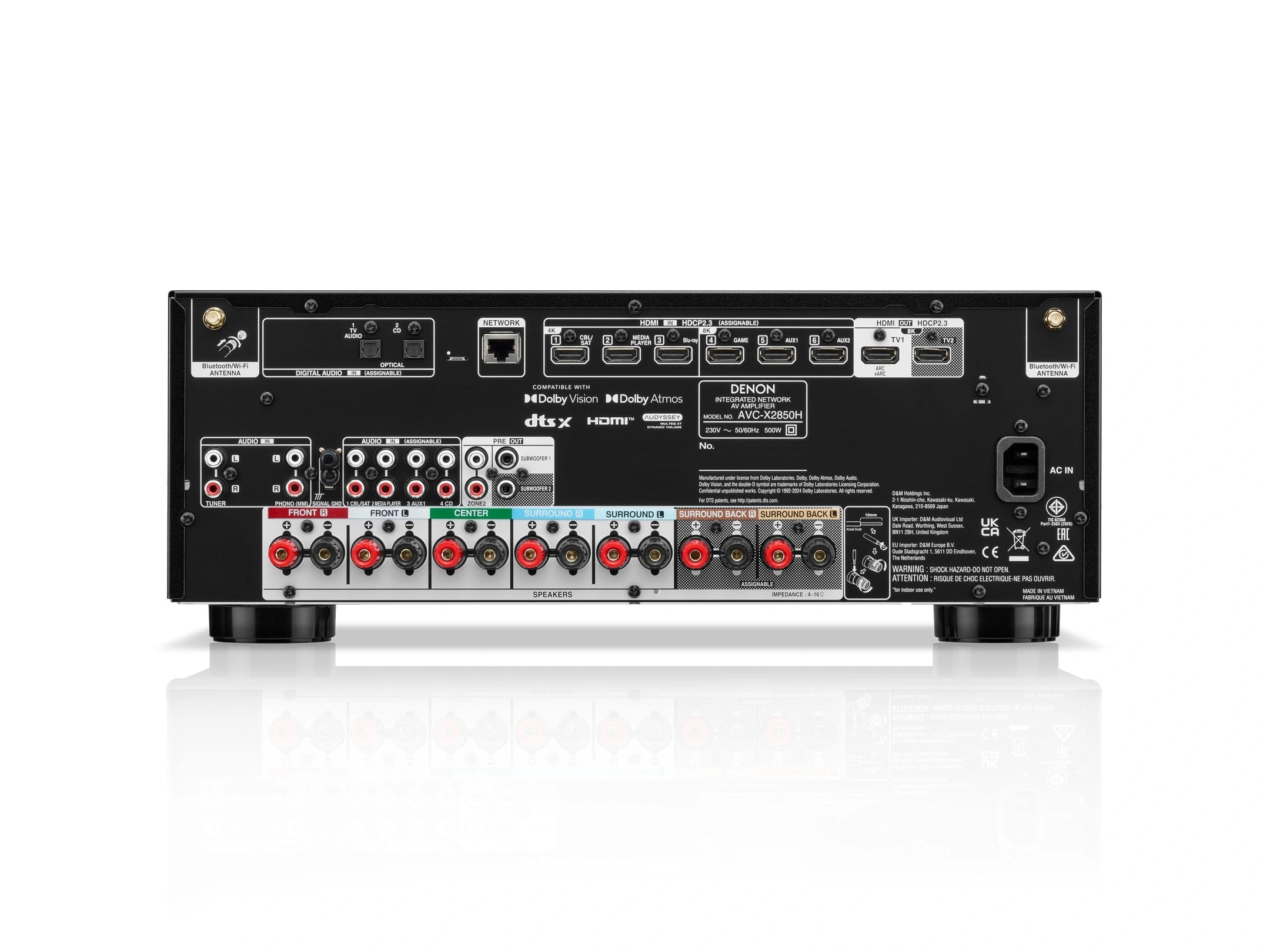 AVC-X2850H 7.2 Ch. 95W 8K AV Amplifier with HEOS® Built-in
