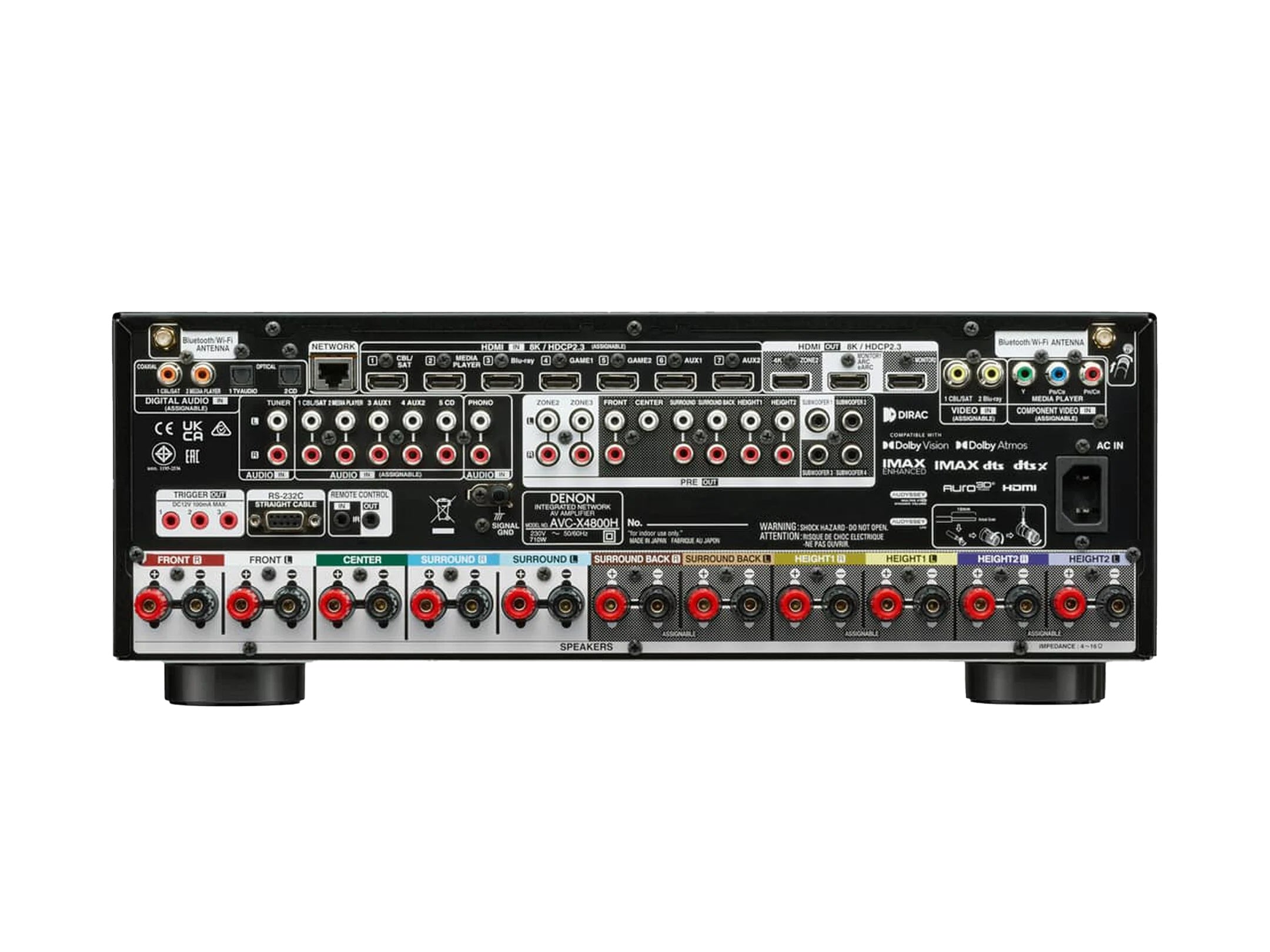 AVC-X4800H 9.4 Ch. 125W 8K AV Receiver Powered by HEOS™