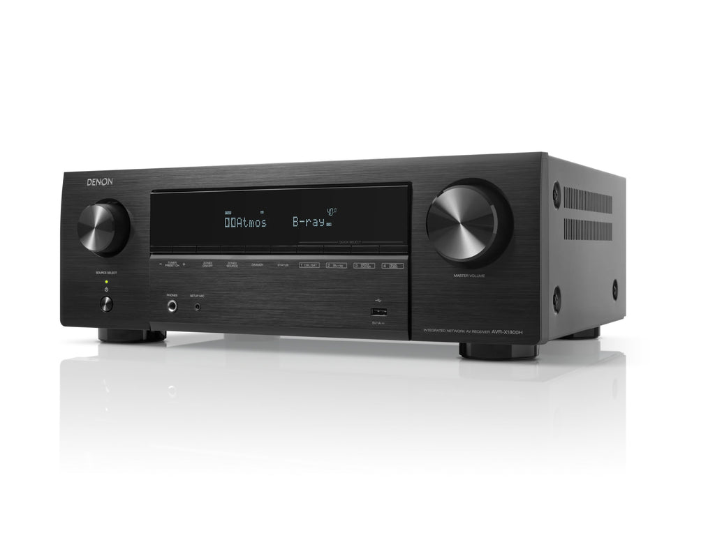 Denon AVR-X1800H 7.2 Ch. 80W 8K AV Receiver Powered by HEOS™