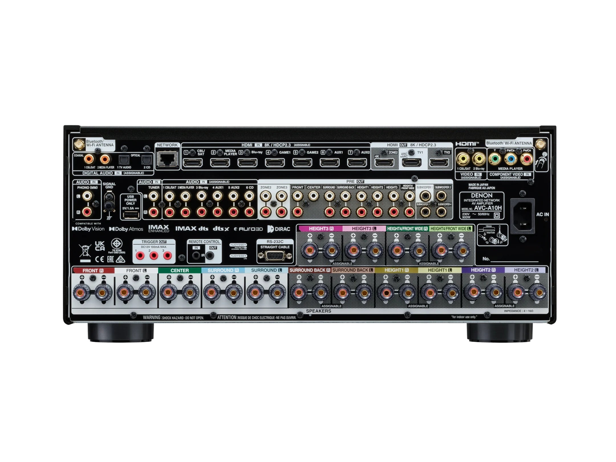 AVC-A10H 13.4 Ch 150W 8K AV Receiver Powered by HEOS™