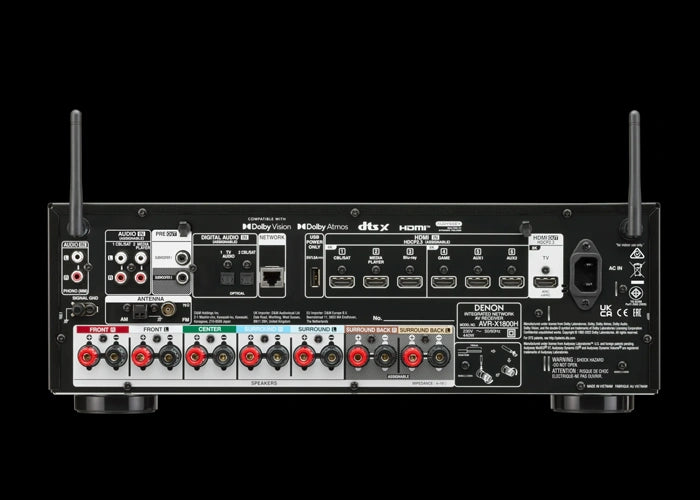 AVR-X1800H 7.2 Ch. 80W 8K AV Receiver Powered by HEOS™