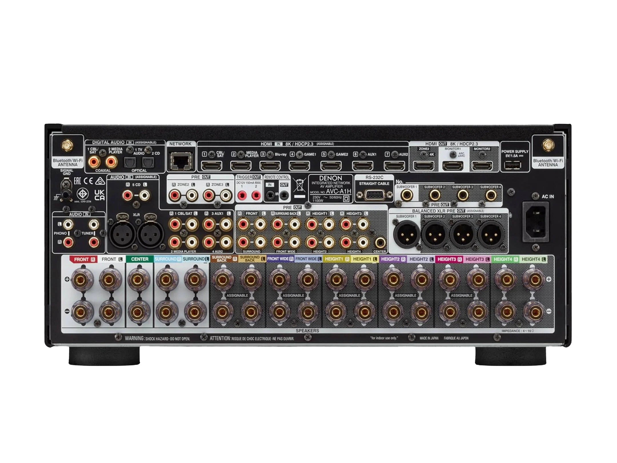 Denon AVC-A1H 15.4 Ch. 150W 8K AV Receiver Powered by HEOS™