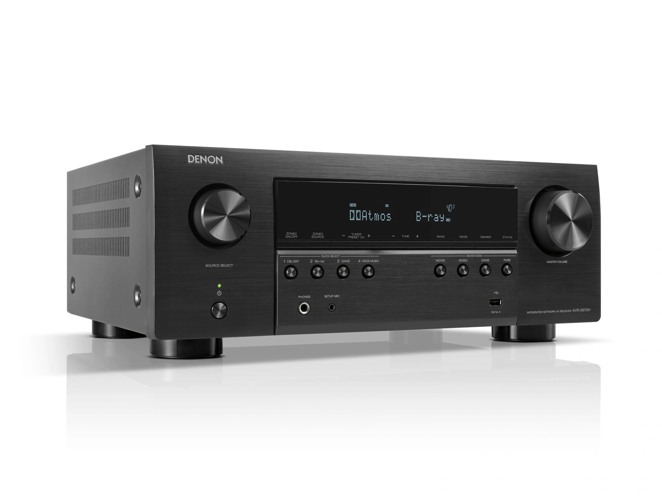 Denon AVR-S970H 7.2 Ch. 90W 8K AV Receiver Powered by HEOS™