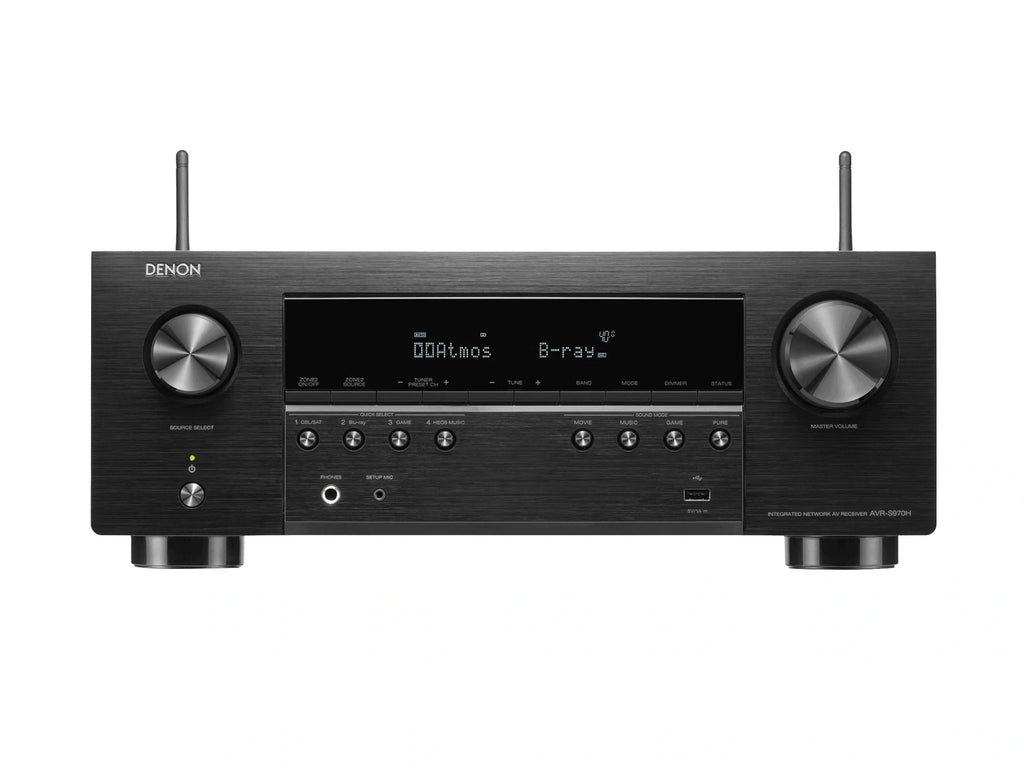 Denon AVR-S970H 7.2 Ch. 90W 8K AV Receiver Powered by HEOS™