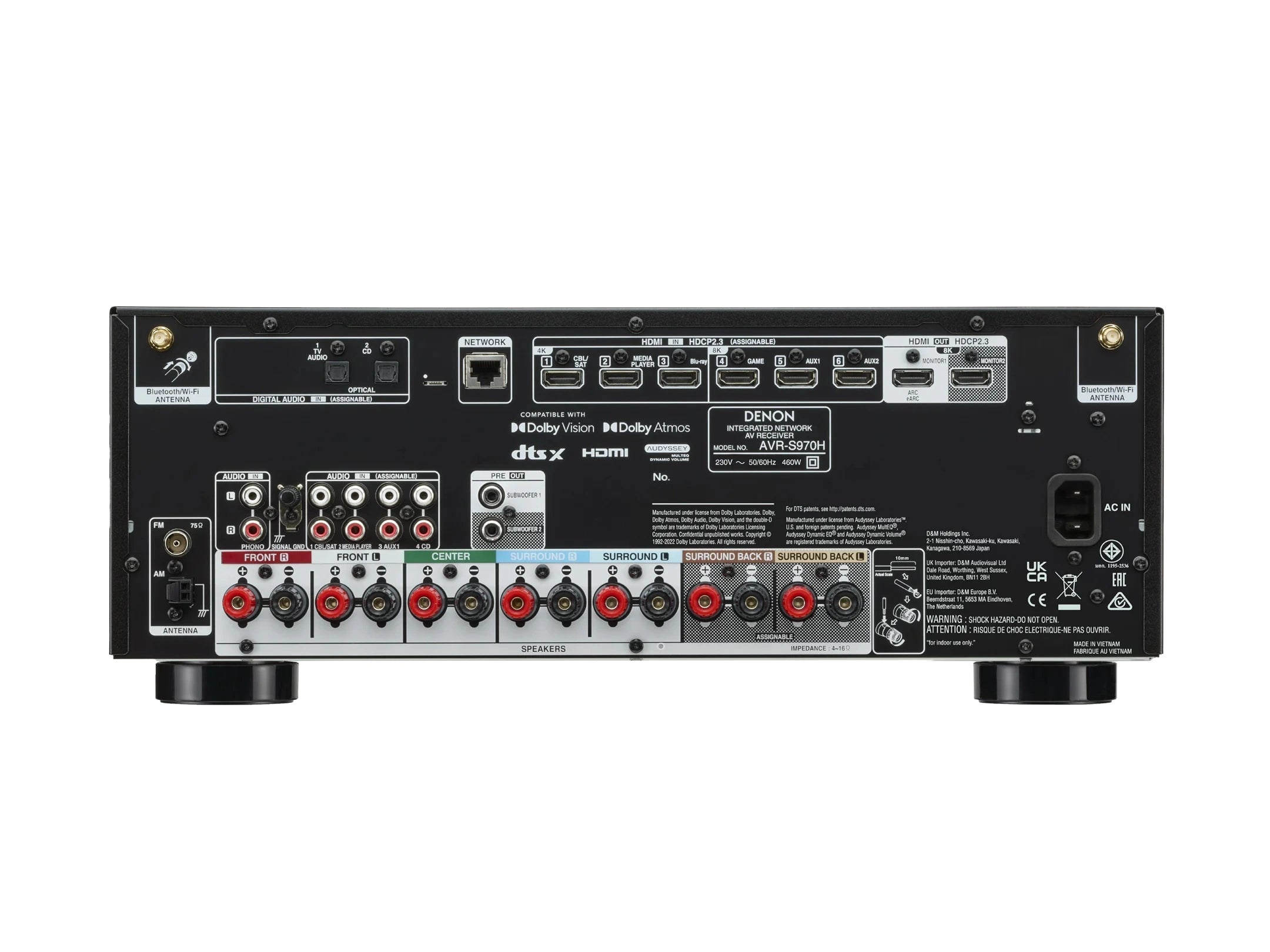 Denon AVR-S970H 7.2 Ch. 90W 8K AV Receiver Powered by HEOS™