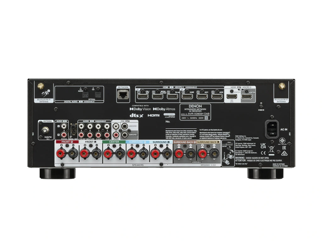 Denon AVR-X2800H DAB 7.2 Ch. 95W 8K AV Receiver Powered by HEOS™ and DAB+