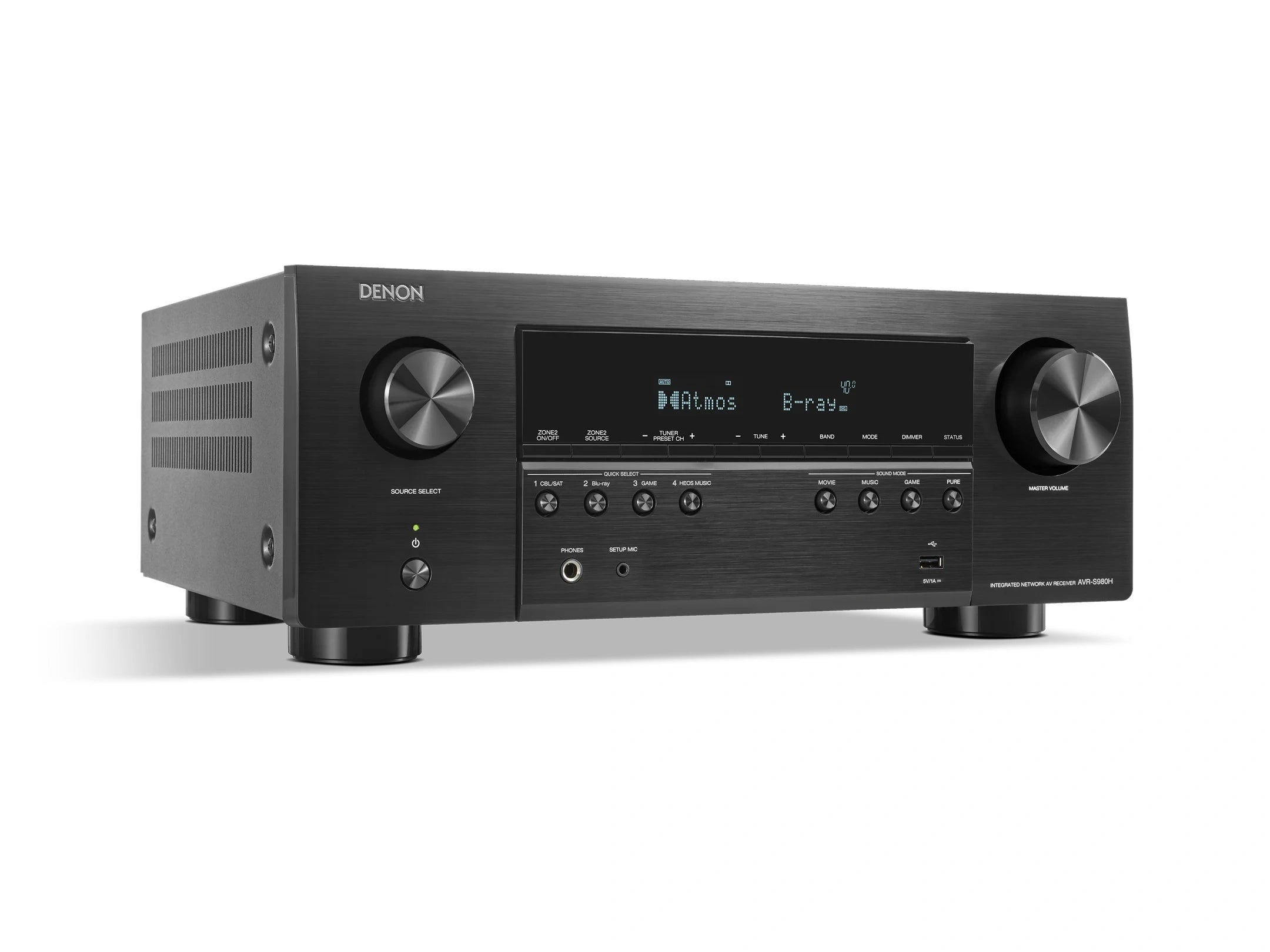 AVR-S980H 7.2 Ch. 90W 4K/8K Dolby Atmos AV Receiver Powered by HEOS™