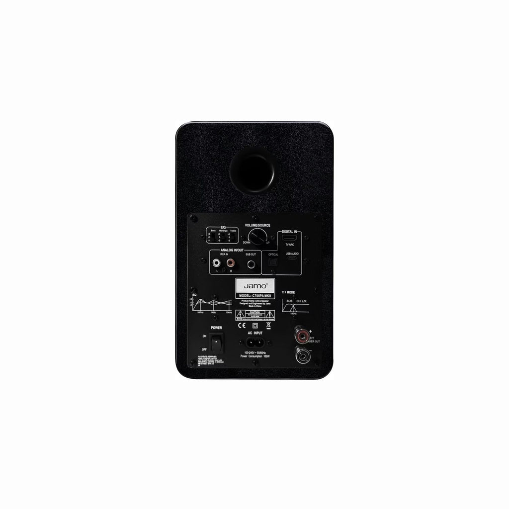 Jamo C705PA II Powered Speakers | 4” Woofer | HDMI & Bluetooth aptX | Compact Active Speakers India