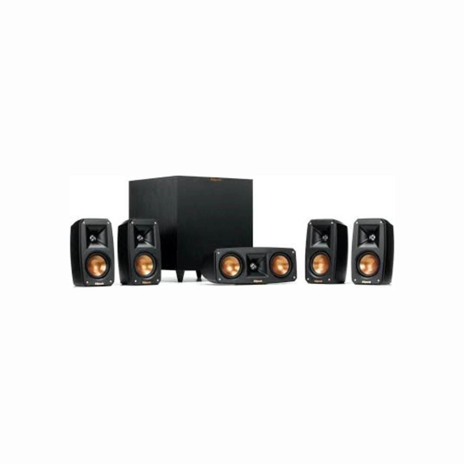 Klipsch Reference Theatre Pack 5.0 Home Theatre Speaker System | 91 dB Satellites | Compact Surround Sound System India