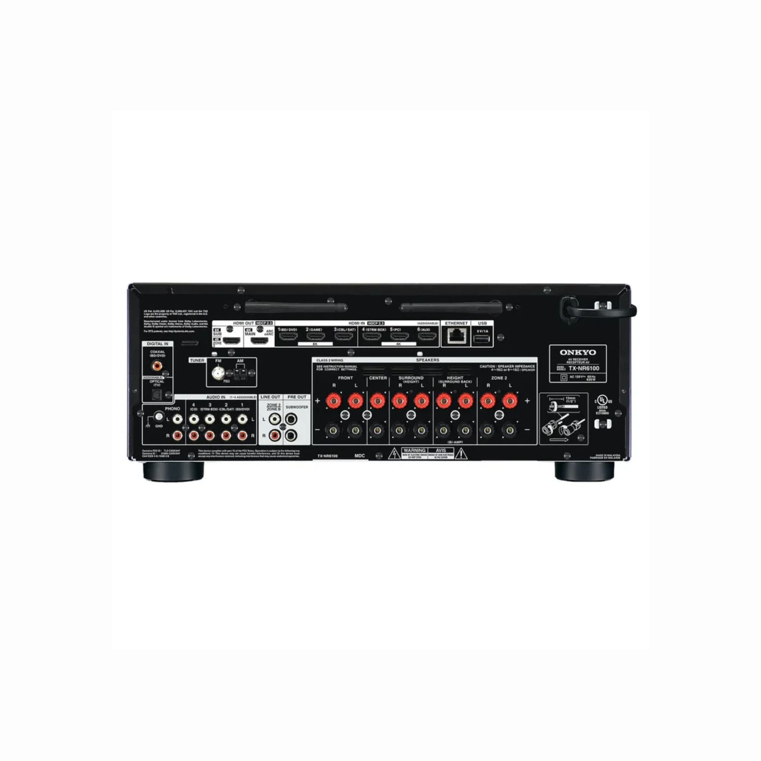 Onkyo TX-NR6100 AV Receiver | 7.2 Channel | Dolby Atmos | THX Certified | 8K HDMI | Home Theatre India