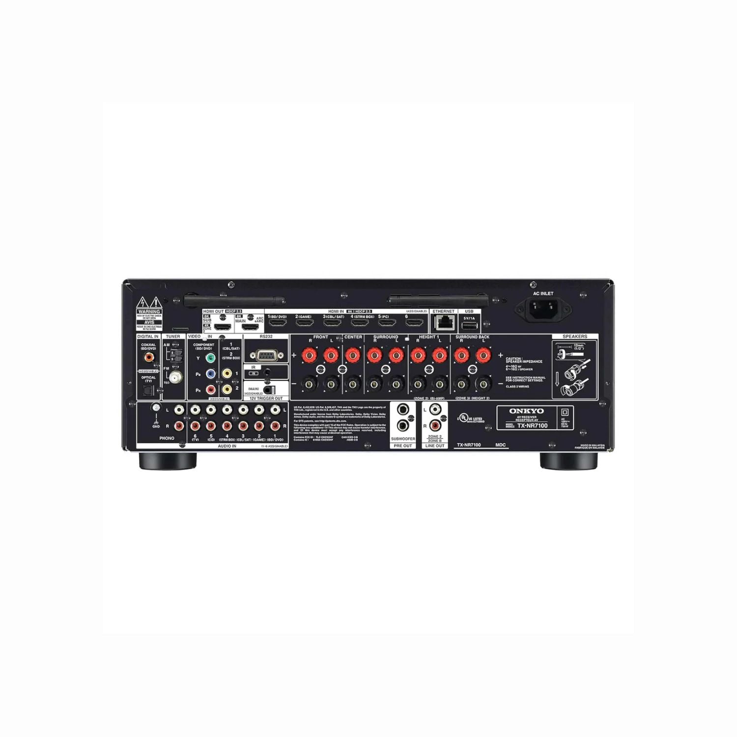 Onkyo TX-NR7100 AV Receiver | 9.2 Channel | Dirac Live | Dolby Atmos | THX Certified | 8K HDMI India