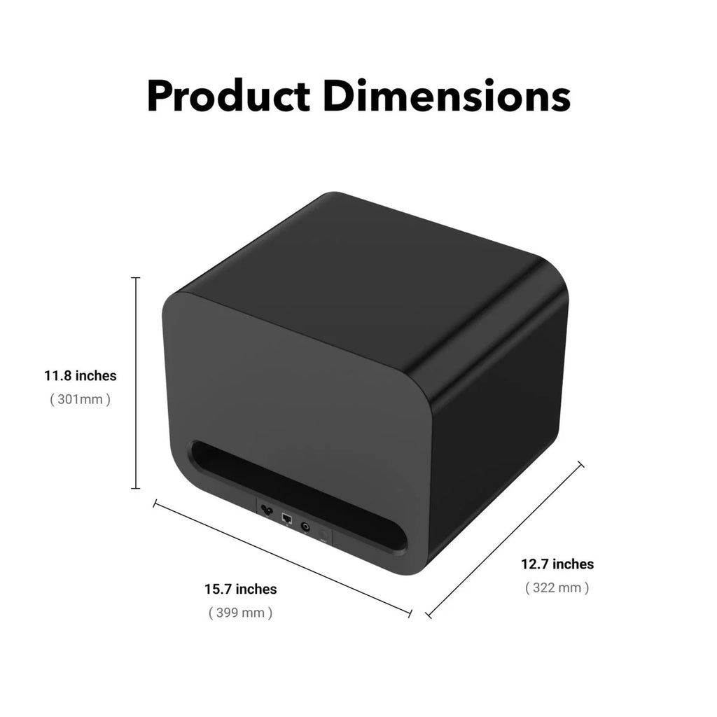 WiiM Sub Pro Wireless Subwoofer | High-Gloss Modern Finish | RCA & Wireless Connectivity | AI Room Calibration