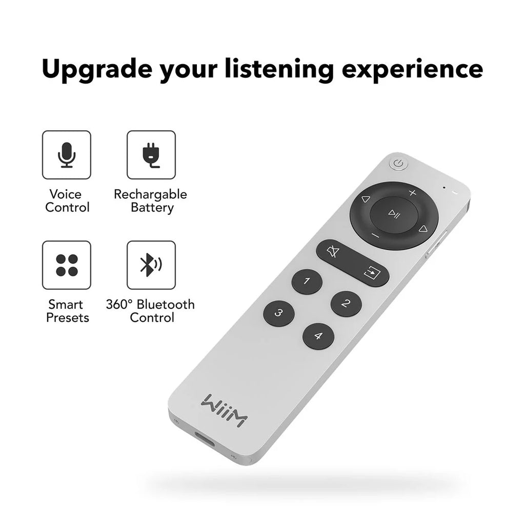 WiiM Voice Remote | Alexa Built-in Voice Control | Bluetooth Pairing for WiiM Mini, Pro & Amp