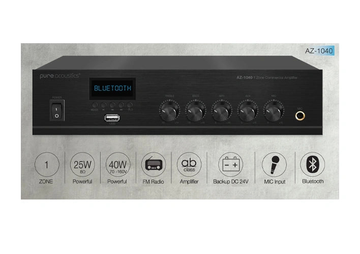 Pure Acoustic AZ-1040 Professional Stereo Amplifier