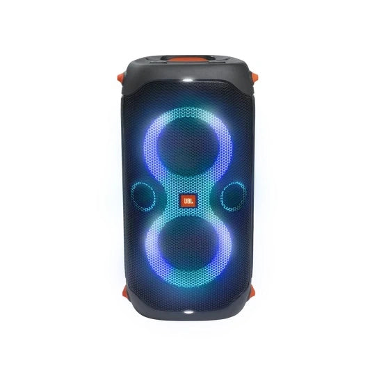 JBL Partybox 110 Portable party speaker with 160W powerful sound, built-in lights and splashproof design.