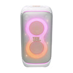 JBL PartyBox Stage 320 Portable party speaker with powerful JBL Pro Sound, an adaptive lightshow, splashproof, replaceable battery, telescopic handle and wheels