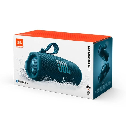 JBL Charge 6 Portable waterproof and drop-proof speaker with bold JBL Pro sound and a removable handle strap.
