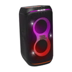 JBL PartyBox Club 120 Portable party speaker with powerful JBL Pro Sound, a thrilling lightshow, splashproof, foldable handle and replaceable battery