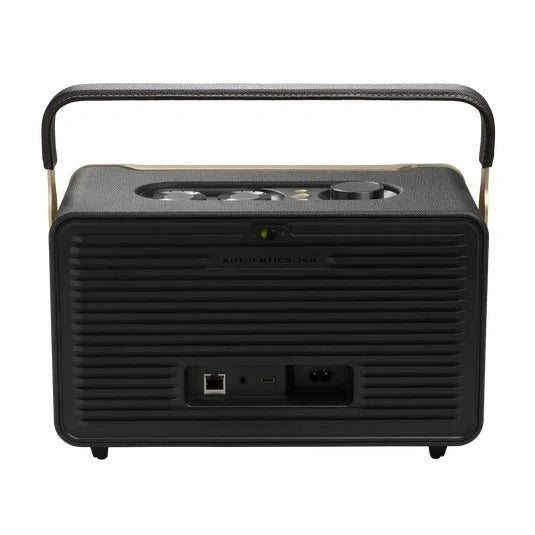 JBL Authentics 300 Portable smart home speaker with Wi-Fi, Bluetooth and voice assistants with retro design.