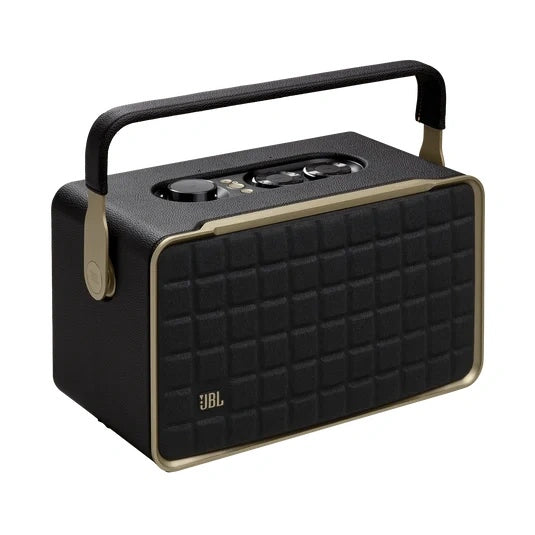 JBL Authentics 300 Portable smart home speaker with Wi-Fi, Bluetooth and voice assistants with retro design.
