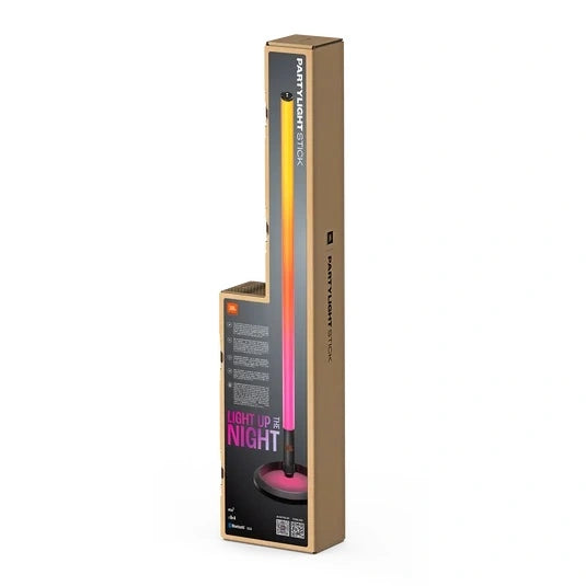 JBL PartyLight Stick A Bluetooth party light stick that wirelessly syncs with JBL PartyBox speakers.