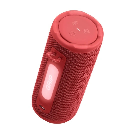 JBL Grip Compact portable Bluetooth speaker with bold JBL Pro Sound and ambient light.