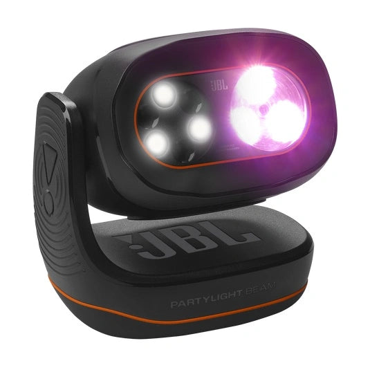 JBL PartyLight Beam A Bluetooth projection party light that wirelessly syncs with JBL PartyBox speakers to create a true party vibe.