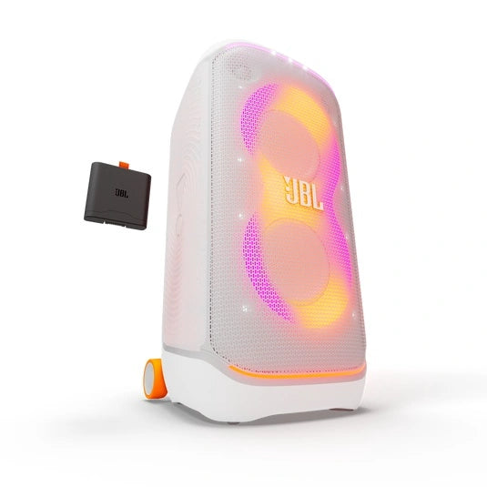 JBL PartyBox Stage 320 + Battery 400 Bundle (White)