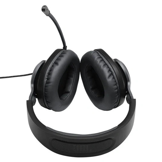 JBL Quantum 100 Wired over-ear gaming headset with flip-up mic