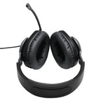 JBL Quantum 100 Wired over-ear gaming headset with flip-up mic