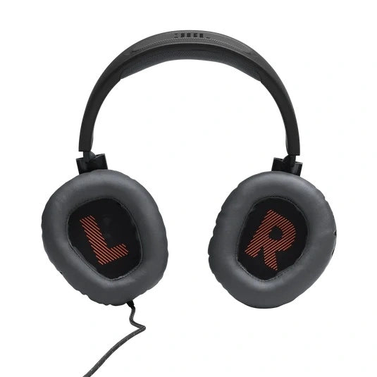 JBL Quantum 100 Wired over-ear gaming headset with flip-up mic