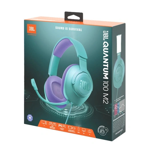 JBL Quantum 100M2 Wired over-ear gaming headset with omnidirectional