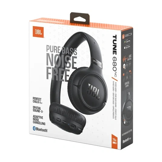 JBL Tune 680NC Wireless on-ear Noise Cancelling headphones with powerful Hi-Res JBL Pure Bass Sound and Spatial Sound