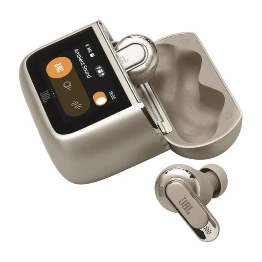 JBL Tour Pro 3 True Adaptive Noise Cancelling earbuds with JBL Spatial 360 headtracking and an audio transmitter Smart Charging Case™