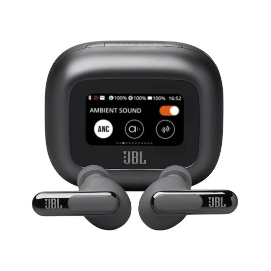 JBL Live Beam 3 True wireless noise-cancelling earbuds with stick-closed design and Smart Charging Case™