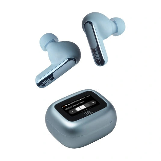 JBL Live Beam 3 True wireless noise-cancelling earbuds with stick-closed design and Smart Charging Case™