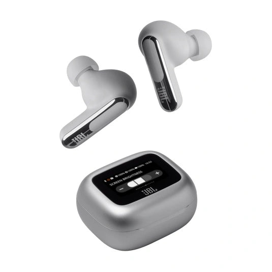 JBL Live Beam 3 True wireless noise-cancelling earbuds with stick-closed design and Smart Charging Case™