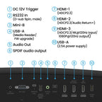 BenQ W2720i | 4K 2500lm LED Home Theater Projector with Delta E<3 Color Accuracy and AI Enhanced Picture
