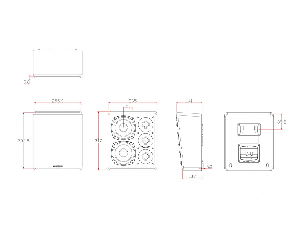 Miller & Kreisel® MP150 On-Wall Speaker