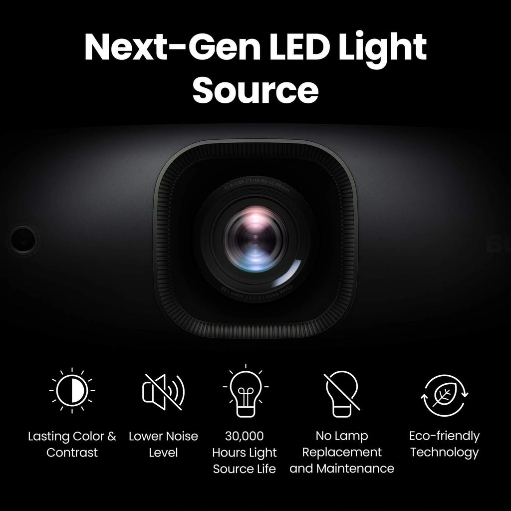 BenQ W2720i | 4K 2500lm LED Home Theater Projector with Delta E<3 Color Accuracy and AI Enhanced Picture