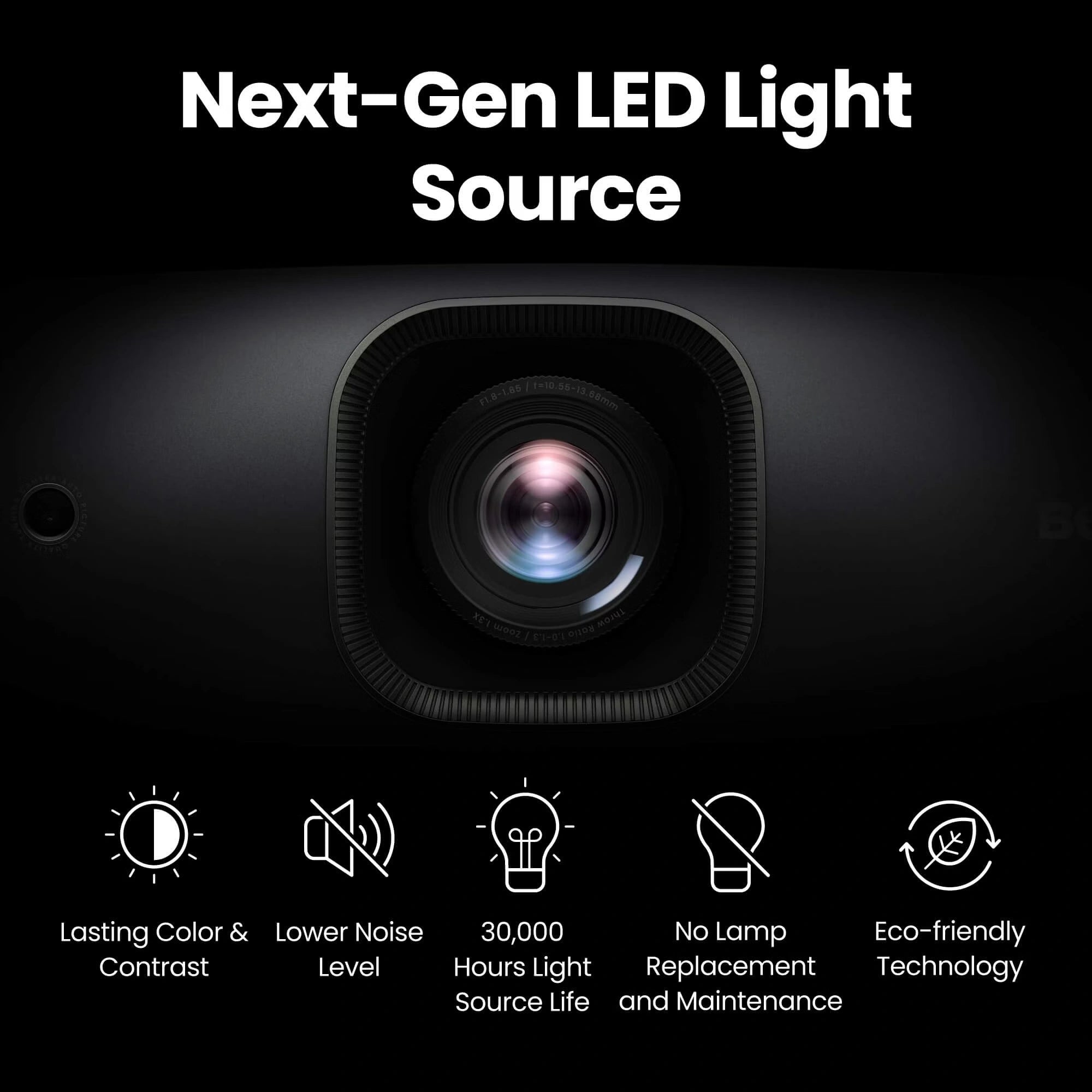 BenQ W2720i | 4K 2500lm LED Home Theater Projector with Delta E<3 Color Accuracy and AI Enhanced Picture