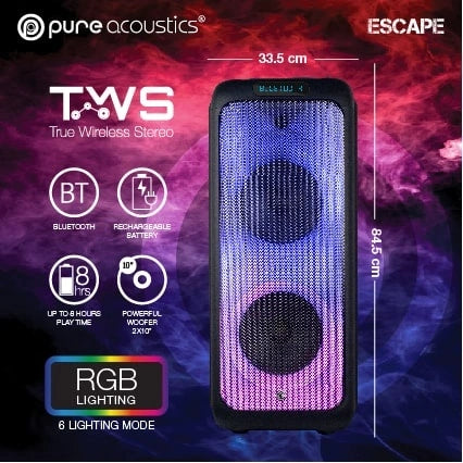 Pure Acoustic ESCAPE Portable Party Speaker