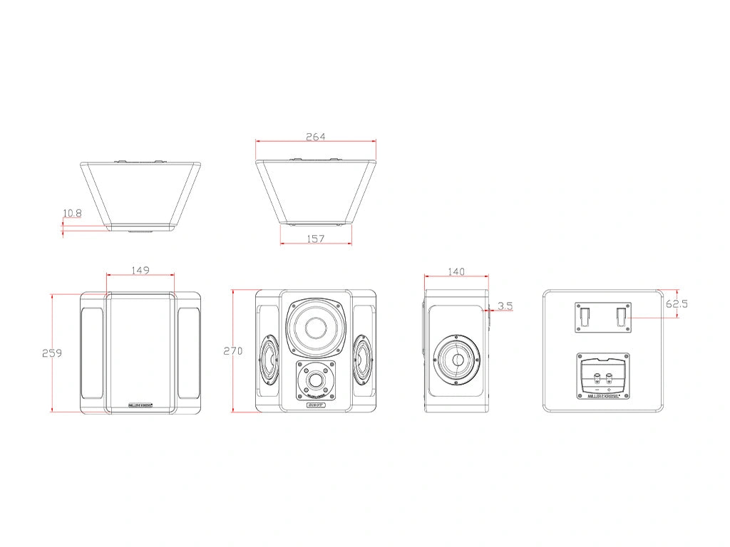 Miller & Kreisel® S150T Tripole® Speaker