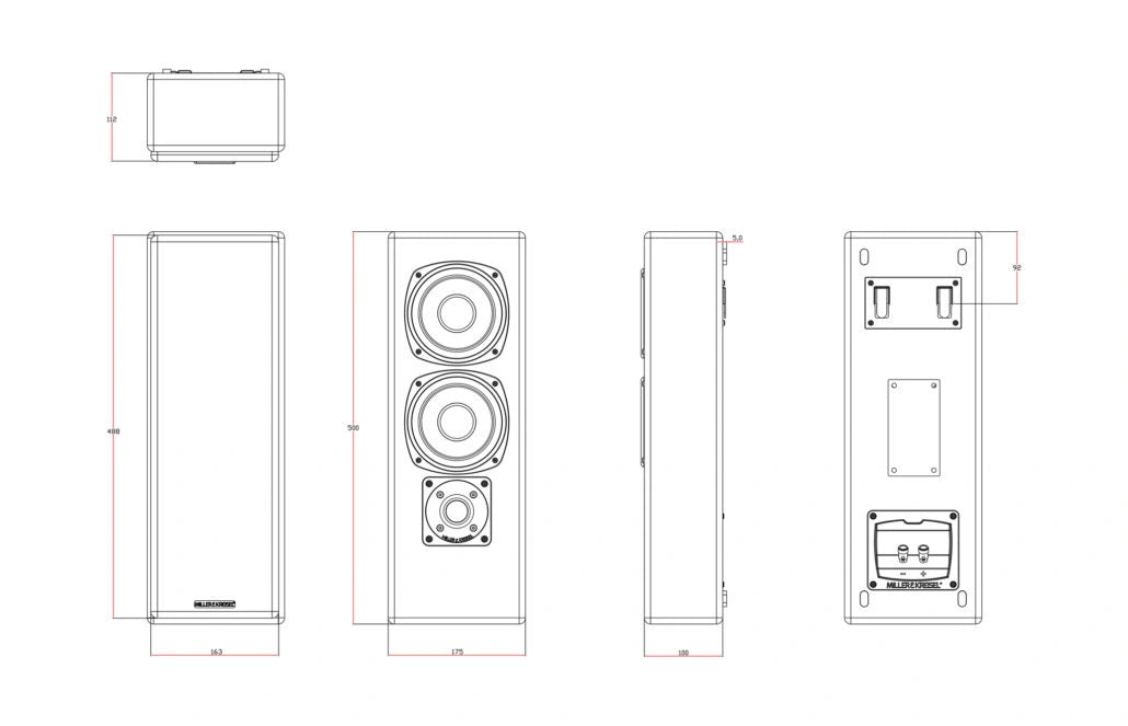 Miller & Kreisel®  MP950 On-Wall Speaker